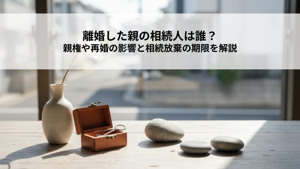 離婚した親の相続人は誰？親権や再婚の影響と相続放棄の期限を解説